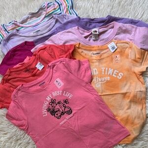 Lot of Girls tee’s 9 items size 6/7